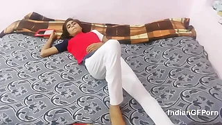 Skeletal Indian Babe Fucked Hard In the air Multiple Orgasms Creampie Desi Mating